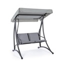 Dondolo in acciaio due posti Antracite GRELY 145x120x h185 cm - Samnite