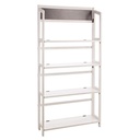 Espositore 4-piani rettangolari con lavagna in legno stile rustico - Samnite