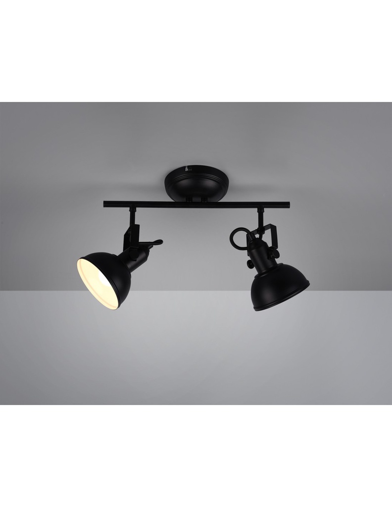 Faretto Gina Nero Opaco 2 Spot L36 cm Trio Lighting - Samnite