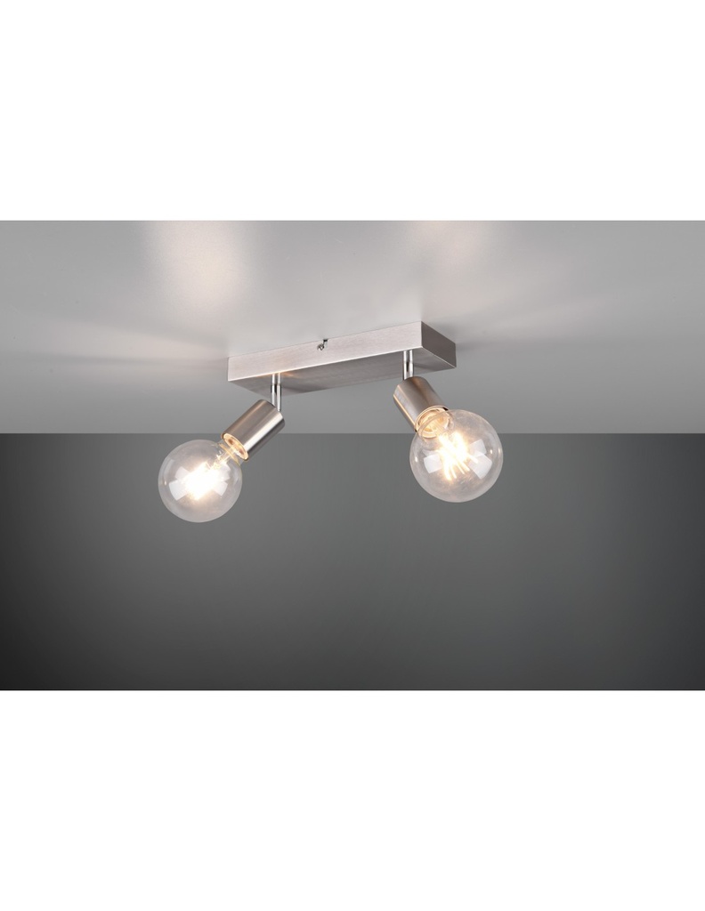 Faretto Spot 2xE27 Vannes Nichel L26 cm Trio Lighting - Samnite