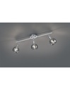 Faretto Spot Da Soffitto Brest Cromo 3 Vetri Fumé Trio Lighting - Samnite