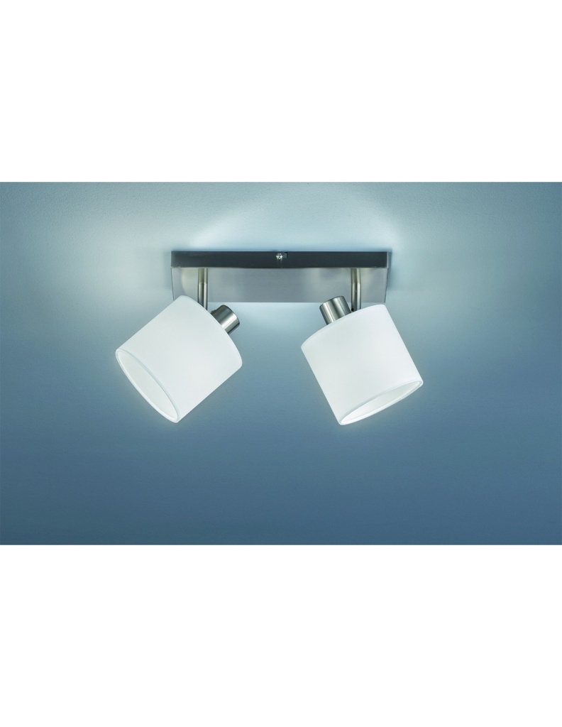 Faretto Tommy 2xE14 Spot Nichel L28 cm Trio Lighting - Samnite
