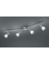 Faretto Visto 4xE14 Led Nichel E Vetro Alabastro L90 cm Trio Lighting - Samnite