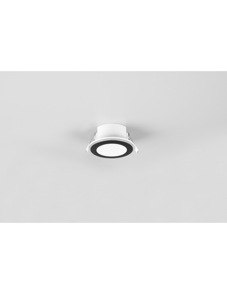 Faretto da Incasso Aura Tripla Accensione Led Dimmer Nero Ø8 cm Trio Lighting - Samnite