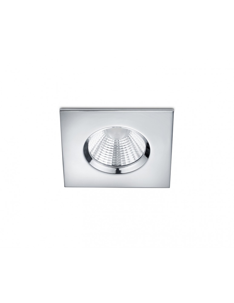 Faretto da Incasso Quadrato Zagros Cromo Led 5W IP65 8x8 cm Trio Lighting - Samnite