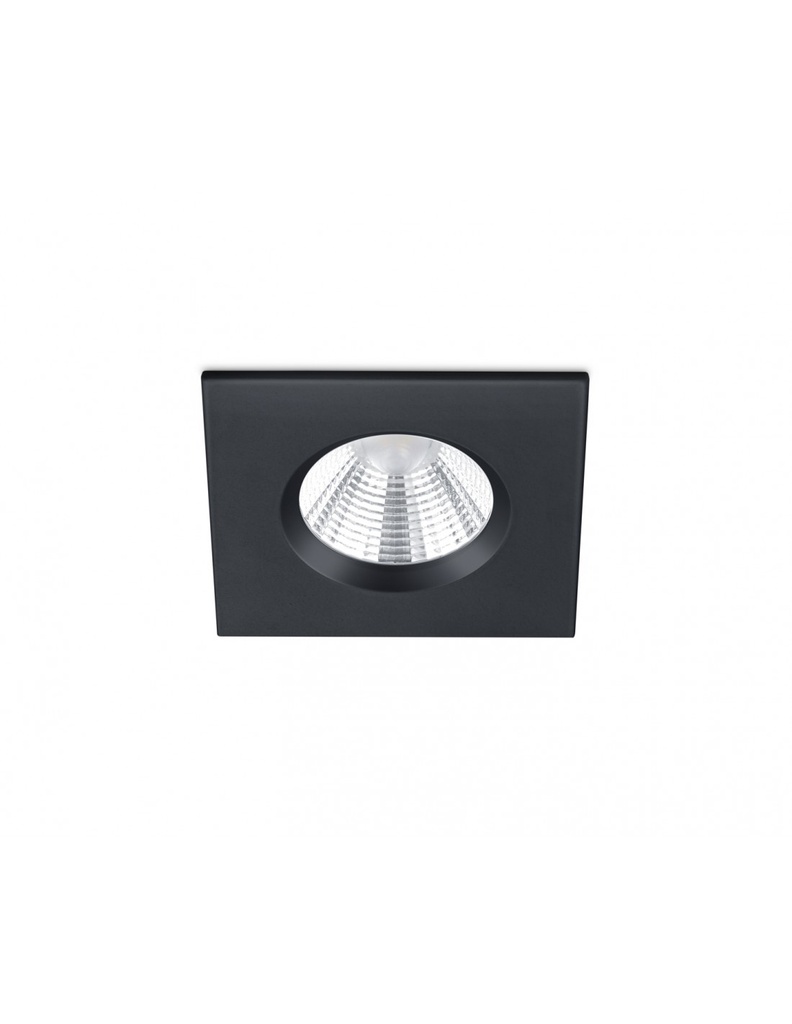 Faretto da Incasso Quadrato Zagros Nero Led 5W IP65 8x8 cm Trio Lighting - Samnite