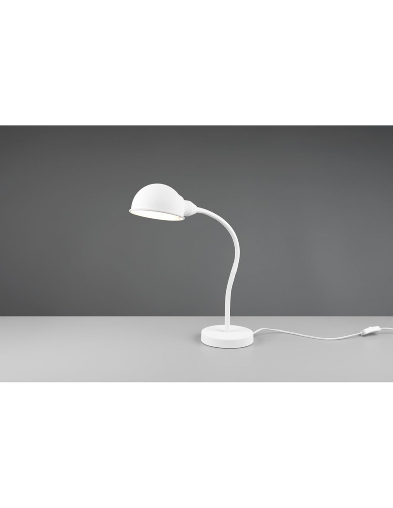 Lampada Bianca Scrivania Braccio Flessibile Perry Trio Lighting - Samnite
