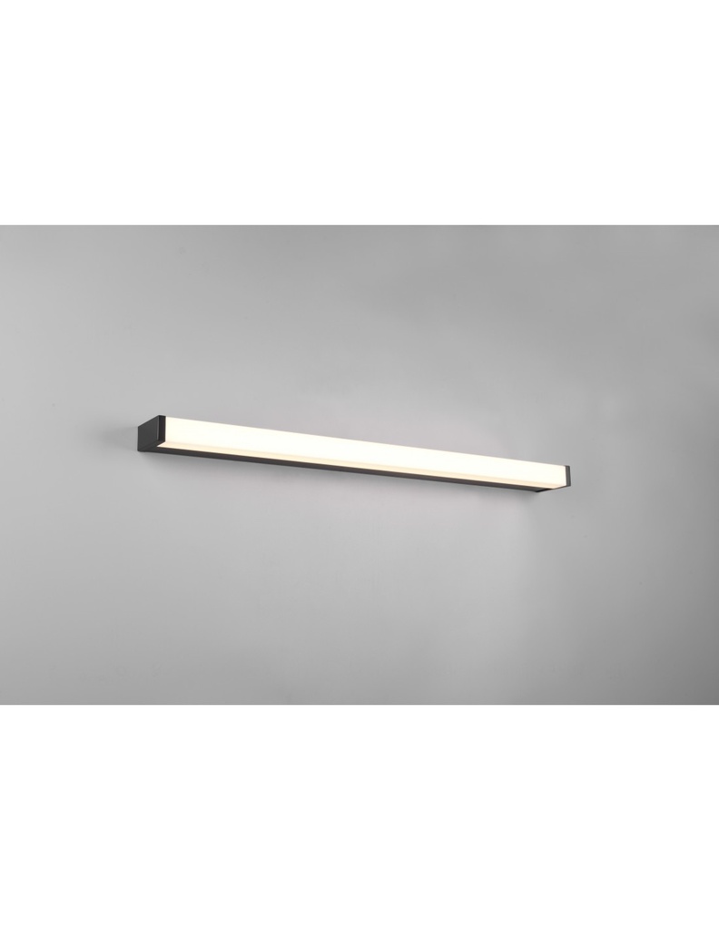 Lampada Da Parete Bagno IP44 Led 12w Fabio Nero L80 cm Trio Lighting - Samnite