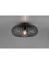 Lampada Da Soffitto Gabbia Metallica Ellissi Johann Nero Ø40 cm Trio Lighting - Samnite