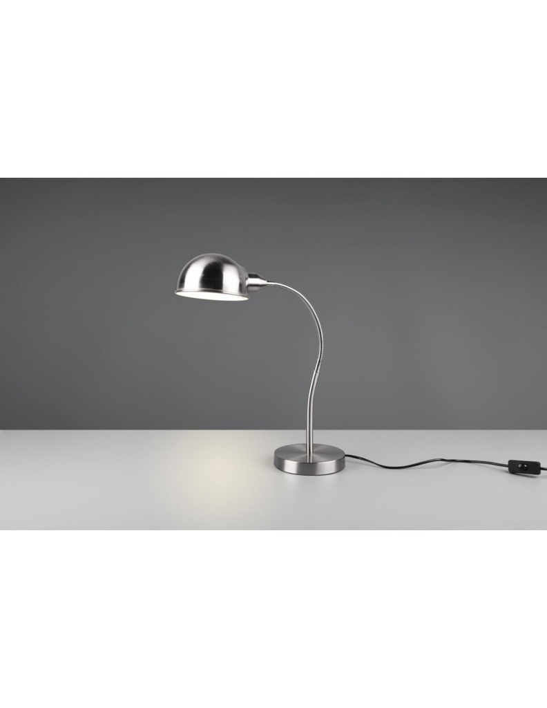 Lampada Scrivania Braccio Flessibile Nichel Perry Trio Lighting - Samnite