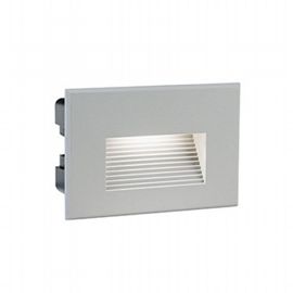 Lampada a incasso in alluminio pressofuso con diffusore in vetro satinato - 3W, 300 lumen, 4000°K alluminio - Samnite