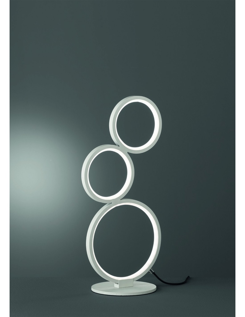 Lampada da Tavolo Rondo 3 Cerchi Led Bianco H45 cm Trio Lighting - Samnite