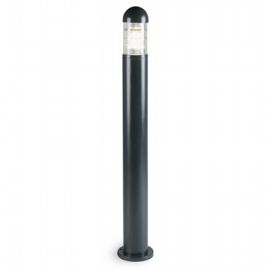 Lampada da esterno in alluminio pressofuso con diffusore in vetro trasparente grafite - Samnite