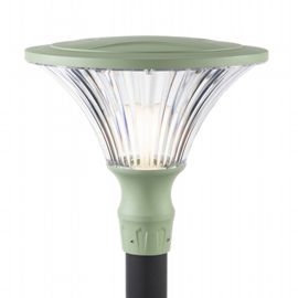 Lampada da esterno in alluminio pressofuso con diffusore trasparente salvia - Samnite