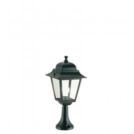 Lampada da esterno in alluminio pressofuso con diffusori in vetro trasparente - Altezza max 210mm - Potenza massima 100W nero - Samnite