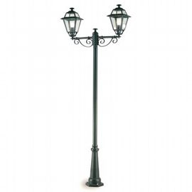 Lampada da esterno in alluminio pressofuso con diffusori in vetro trasparente grafite - Samnite
