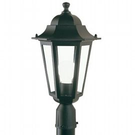 Lampada da esterno in alluminio pressofuso con diffusori in vetro trasparente nero - Samnite