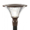 Lampada da esterno in alluminio pressofuso, diffusore trasparente, diametro 60mm, altezza max 160mm, IP65 corten - Samnite