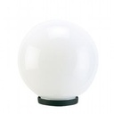 Lampada da esterno in termoplastico con sfera opale Ø 25cm nero - Samnite