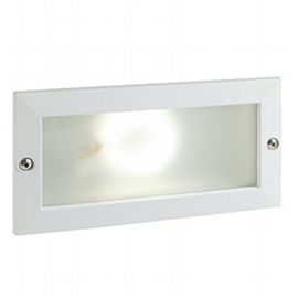 Lampada da incasso in alluminio pressofuso con diffusore in vetro satinato bianco - Samnite