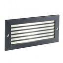 Lampada da incasso in alluminio pressofuso con diffusore in vetro satinato nero - Samnite