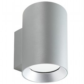 Lampada da parete in alluminio pressofuso con diffusori in vetro trasparente - 40W, 4242 lumen, luce calda alluminio - Samnite