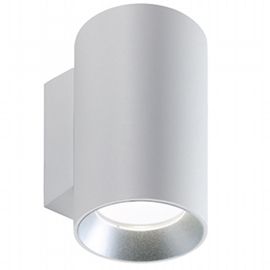 Lampada da parete in alluminio pressofuso, diffusore in vetro trasparente, 40W, 4242 lumen, luce calda bianco - Samnite