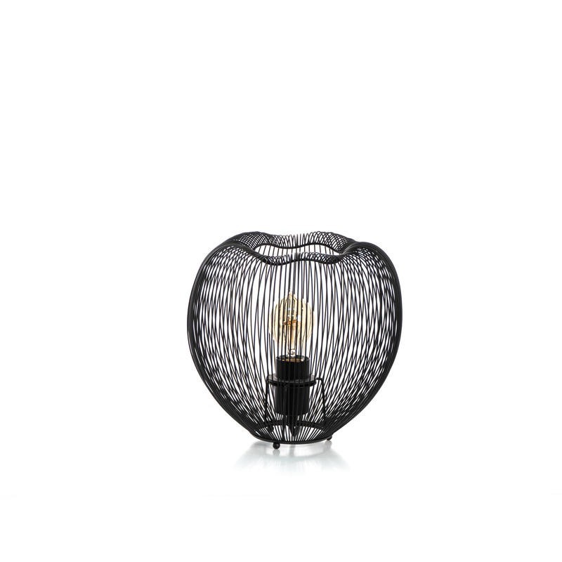 Lampada da tavolo stile moderno in nero  h 25 - Samnite
