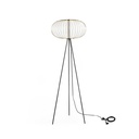 Lampada da terra a  Led  paralume in acciaio ottone lucido 50x50xh.150 cm - Samnite
