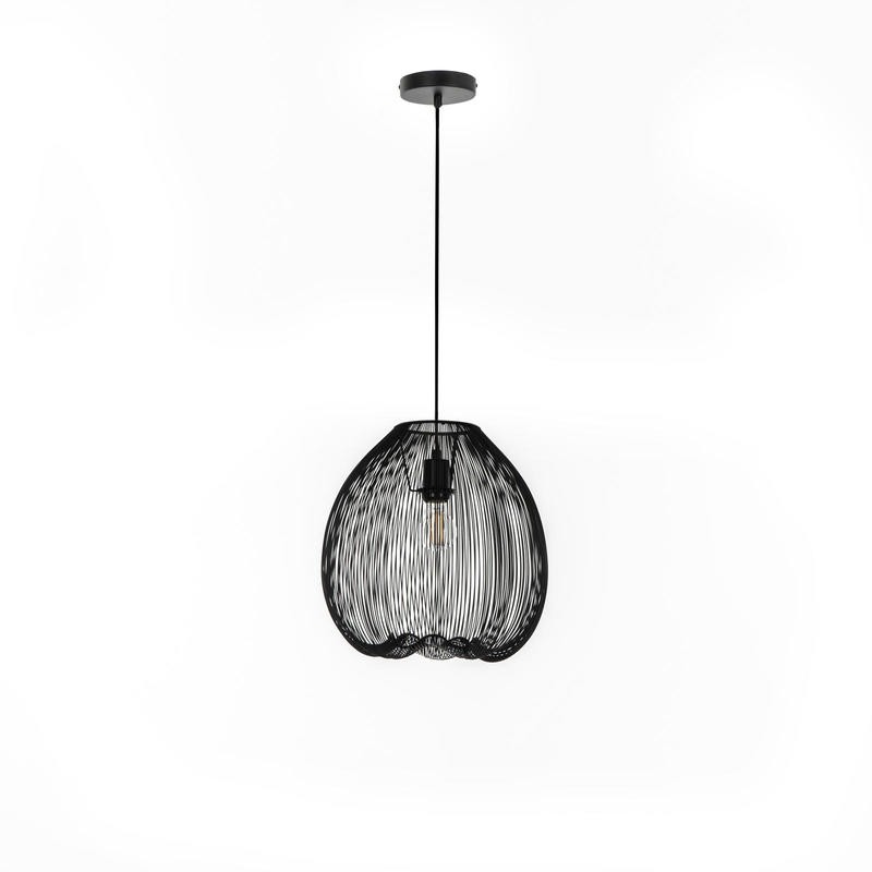 Lampadario moderno urban nero metallo cm 35 - Samnite