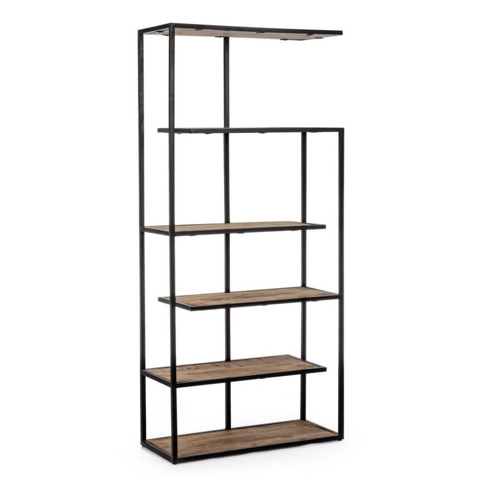 Libreria 5 piani in metallo stile industriale - Samnite