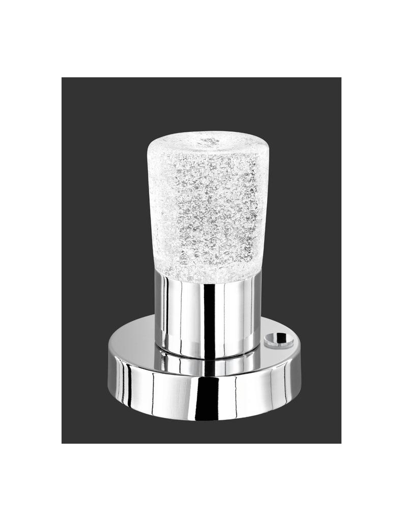 Lumetto Lampada Da Tavolo Led Touch Cristo Vetro Puntinato Ø11 cm Trio Lighting - Samnite