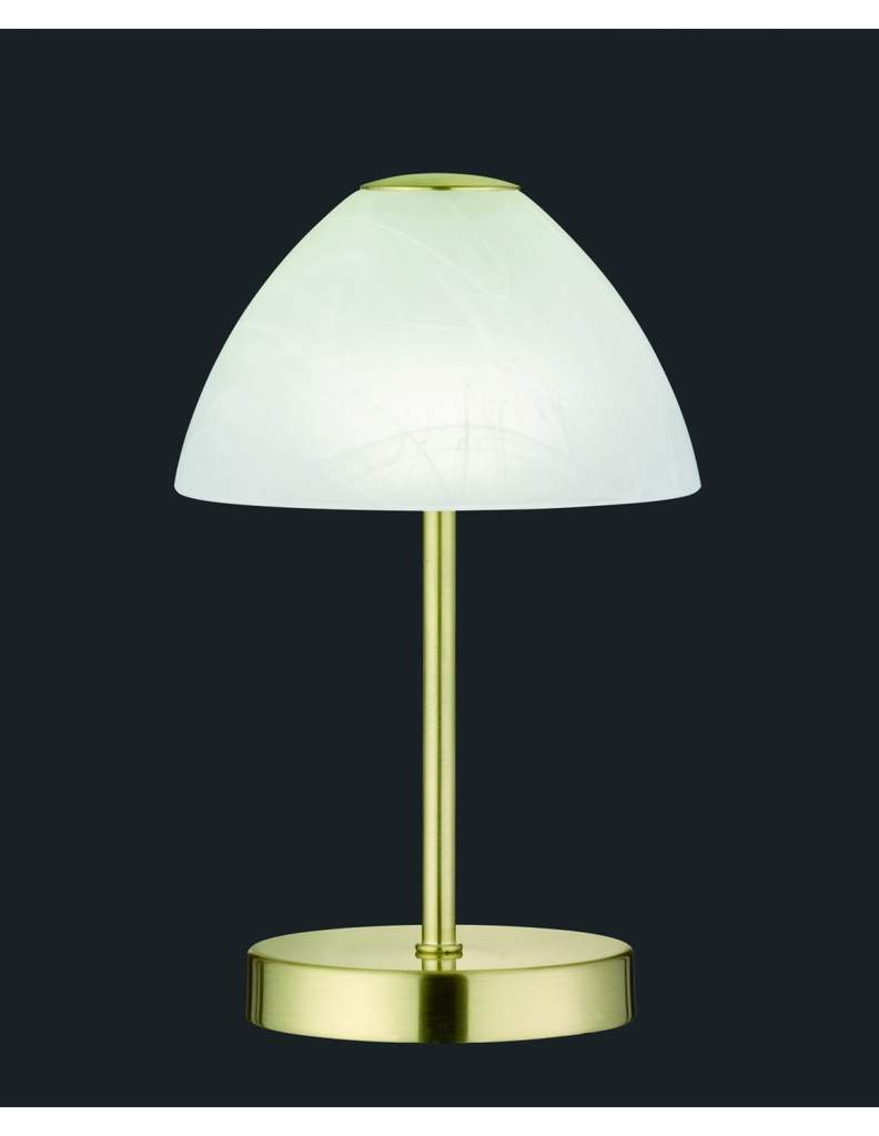 Lumetto Led Queen Dimmerabile Ottone Paralume Vetro Alabastro Trio Lighting - Samnite