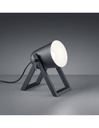 Lumetto Nero Moderno Marc Piede Legno e Diffusore Metallo Trio Lighting - Samnite