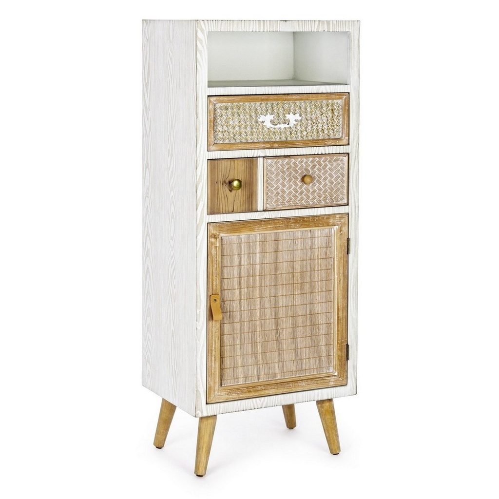 Mobile 1 Anta 2 Cassetti Eloise in legno naturale cm 48x35x121h - Samnite