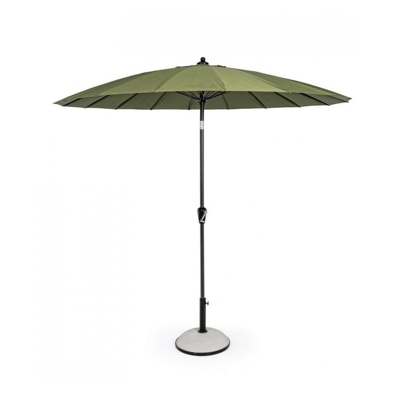 Ombrellone da giardino Atlanta cm 270x h240 con snodo Antracite-Olive - Samnite