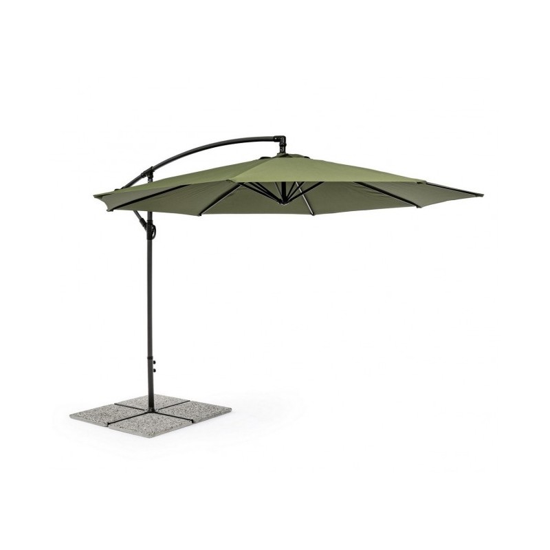 Ombrellone da giardino con braccio a 360°Texas cm 300x h260 Antracite-Olive - Samnite