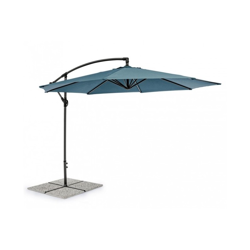 Ombrellone da giardino con braccio a 360°Texas cm 300x h260 Antracite-Pavone - Samnite