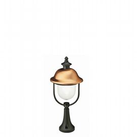 Paletto in Alluminio con Copertura in Rame e Diffusore Trasparente grigiorame - Samnite