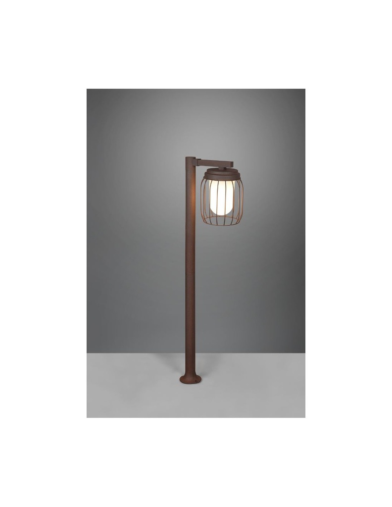 Palo Da Esterno Tuela Diffusore Gabbia Ruggine IP44 Trio Lighting - Samnite