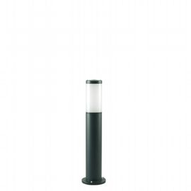 Palo in Alluminio Pressofuso con Diffusore Opalino - Altezza 180mm, Diametro 60mm, IP43 nero - Samnite