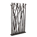 Paravento Aili in legno naturale nero 100x18,5x180h cm - Samnite
