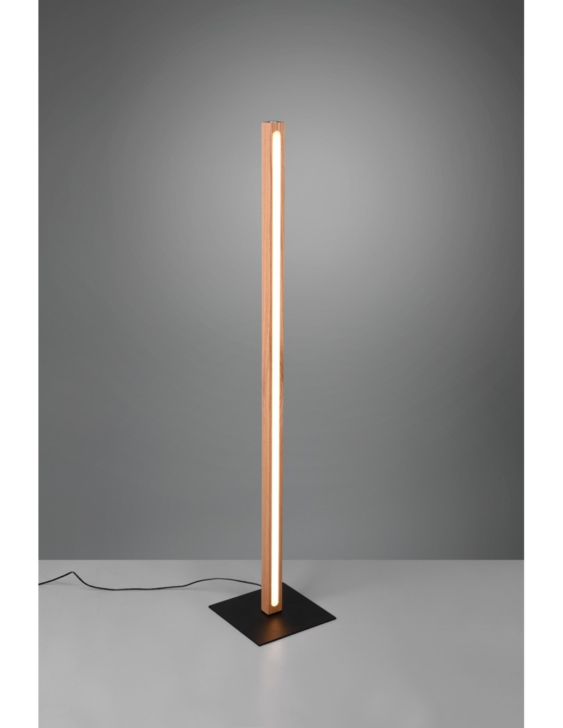 Piantana Bacchetta Legno Vintage Led Touch Bellari Trio Lighting - Samnite