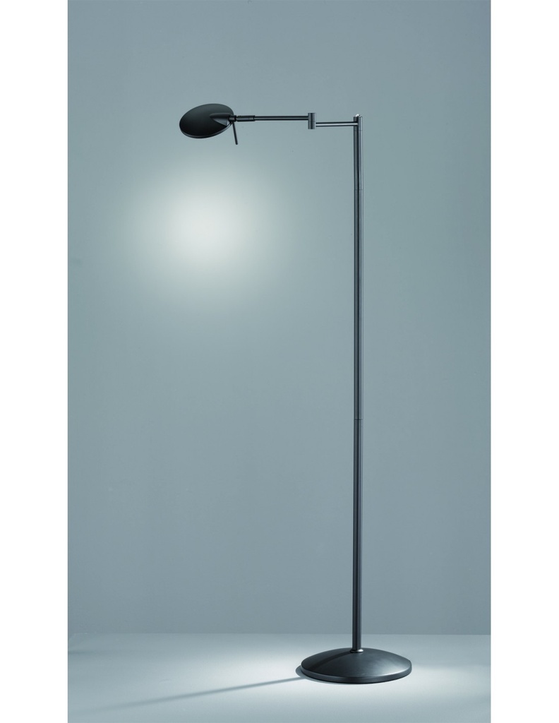 Piantana Kazan Nero Led Touch Dimmerabile Orientabile H121 cm Trio Lighting - Samnite