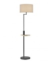Piantana Moderna Claas Nero con Mensola e Porta USB Trio Lighting - Samnite