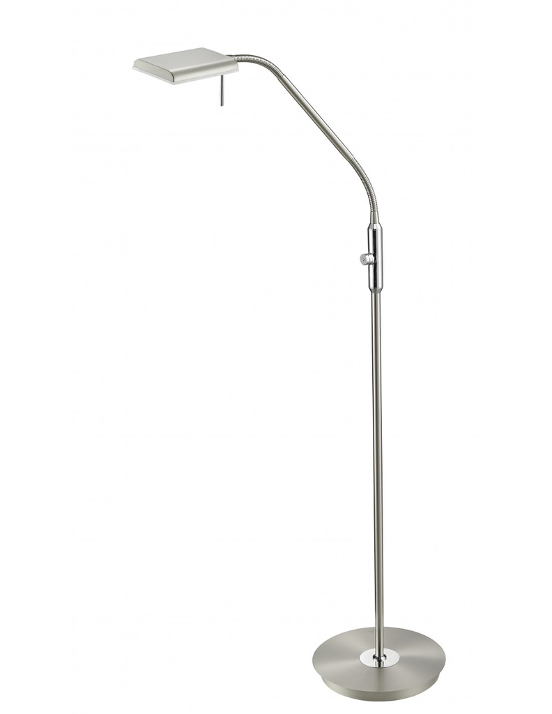 Piantana Moderna Led Dimmer Bergamo Nichel Trio Lighting - Samnite