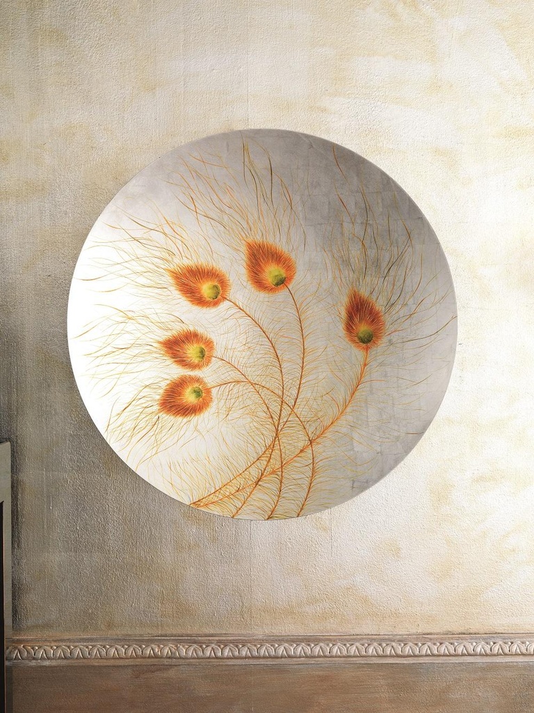 Piatto decorativo bianco 65x65x1 cm - Samnite