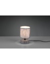Piccolo Lume Grigio Moderno Base Ceramica con Paralume Tessuto Marie Trio Lighting - Samnite