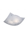 Plafoniera 2 Luci Colina Vetro Quadrato Bianco Decorativo Trio Lighting - Samnite