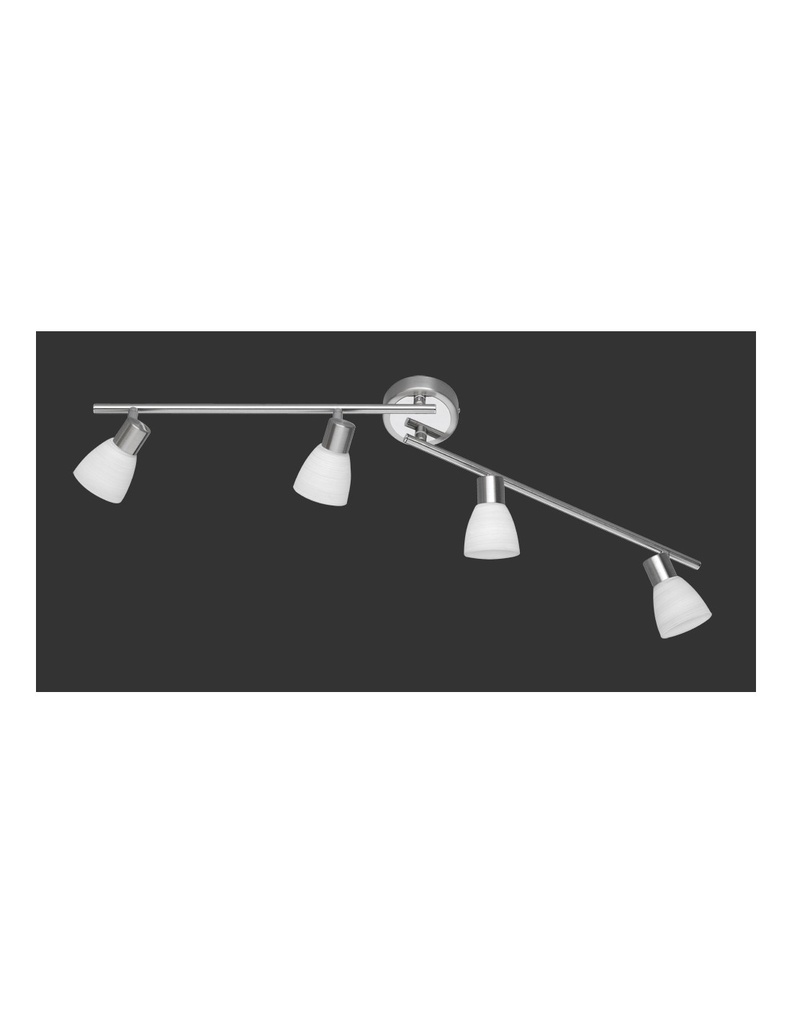 Plafoniera 4 Faretti Spot Led G9 Carico Nichel Trio Lighting - Samnite